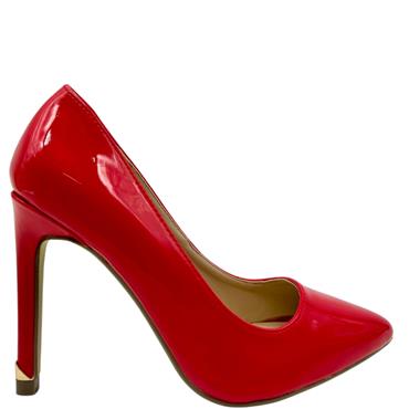 MILLIE LDS POINTTOE HIGH HEEL COURT SHOE - RED PATENT